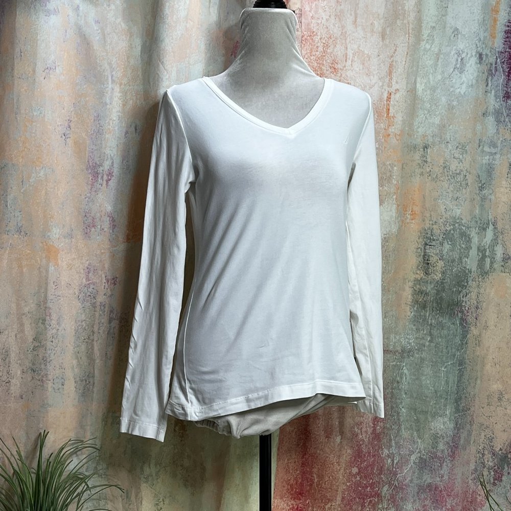 📌Nautica V- Neckline - Long Sleeves Shirt - Top